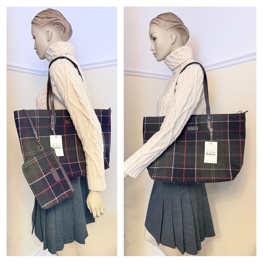 Barbour Witford tartan tote bag - Picture 2 of 9